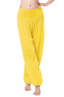 HengSong Modal Loose Comfortable Trousers Pants Yellow  