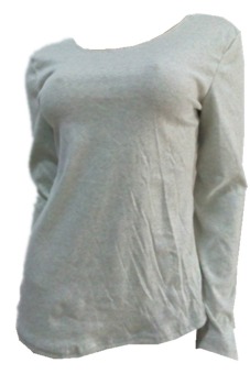 Hengsong Sexy Long Sleeve Clace Backless Shirt Tops Grey  