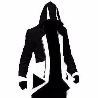 Hequ Assassins s Creed 3 Anime Game Connor Red Black 7 Color To Choose Coat Cos Cosplay White(Int:XXL) - intl  