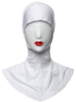 Hequ Muslim Under Scarf Cap Hijab Islamic Neck Cover Head Wear Cap (White)  