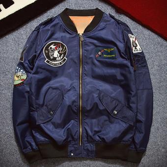 Hequ Nasa bomber Jacket men Women Pilot MA1 man Coat winter hombre Jaqueta Flight Air Force Baseball Navy - intl  