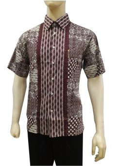 Herman Batik BW03B Baju Kemeja Batik size 17/16/15 RegularFit Fashion Pria Jeans Muslim Koko  