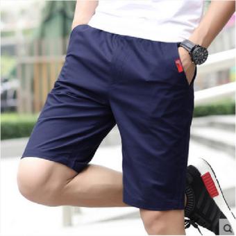 High Quality Summer man's slim casual beach short denim pants (blue) - intl  
