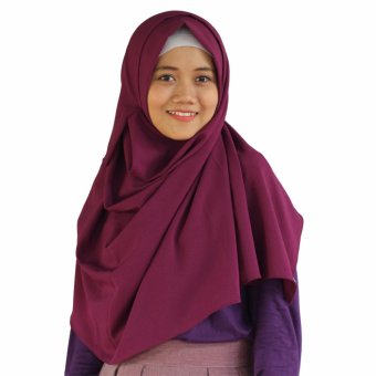 Hijab Maula Pashmina Instan Allium - Mulberry  