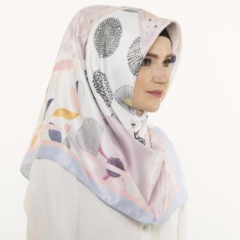 Hijabstore - Angel Lelga Original Scarf AL 196 - White Floral Graphic  