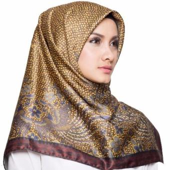 Hijabstore - Moshaict By Itang Yunasz AL 041 - Gold Motif Bunga Dan Burung  
