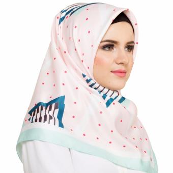 Hijabstore - Moshaict By Itang Yunasz AL 073 - Sost Pink Motif Geometri  