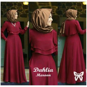 Hirani Collection - Dahlia Hijab - Maroon (Tanpa Phasmina)  