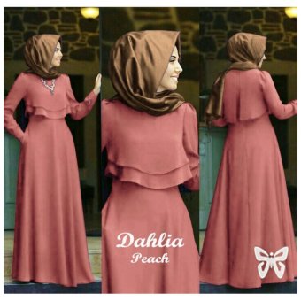 Hirani Collection - Dahlia Hijab - Peach (Tanpa Phasmina)  