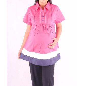 HMILL Baju Hamil Blus Hamil Kerja 1452 - Pink  