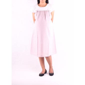 HMILL Baju Hamil Dress Hamil Menyusui 1233 - Pink  