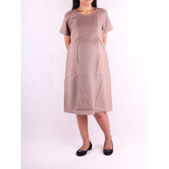 HMILL Baju Hamil Dress Hamil Menyusui 1241 - Coklat  