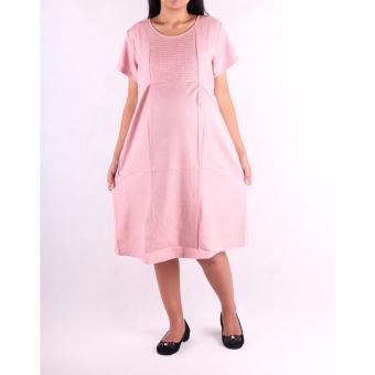 HMILL Baju Hamil Dress Hamil Menyusui 1241 - Dash Pink  
