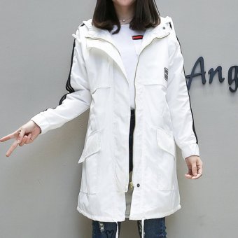 hooded coat zipper Jackets leisure sports windbreaker coat female - intl  