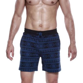 Hot! Leisure brand of mens shorts casual beach boxer trunks sexy man wear baseball male designer men new shorts man wear M(Blue) - intl  