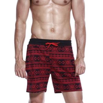 Hot! Leisure brand of mens shorts casual beach boxer trunks sexy man wear baseball male designer men new shorts man wear XL(Red) - intl  