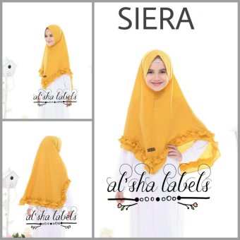 HQo Original Hijab Khimar Kerudung Anak Siera Kids By Alsha Labels - Kuning  