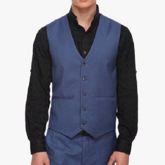 BestBlazer Suicek soft blue waistcoat (Biru)