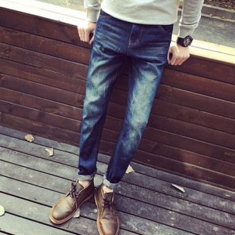 QQ Men's Vintage Jeans Blue - intl