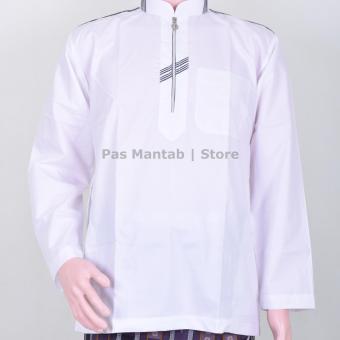 Baju Koko Pria Spesial Putih Resleting Simple Keren dan Berwibawa - Best Seller