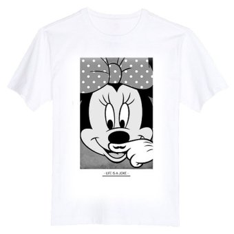 Minnie Life is a joke mickey fake eleven moustache 100% Cotton O Neck Camiseta Unisex Short Sleeve T Shirt