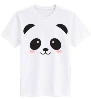 Sz Graphics/Lovely Panda/T Shirt Pria Wanita/Kaos Pria Wanita-Putih