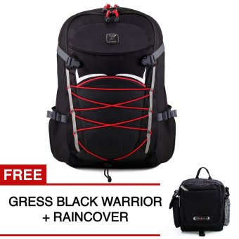 Gear Bag Andromeda Laptop Backpack - Black + Raincover FREE Tas Selempang Gress - Black Warrior