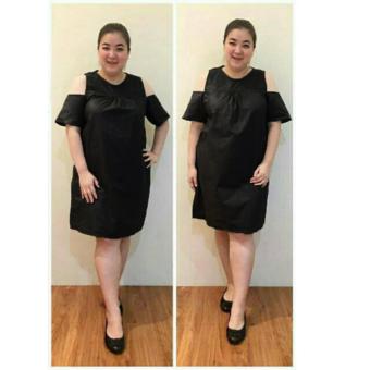 Ace Fashion Dress Wanita Lina Jumbo - (Black)