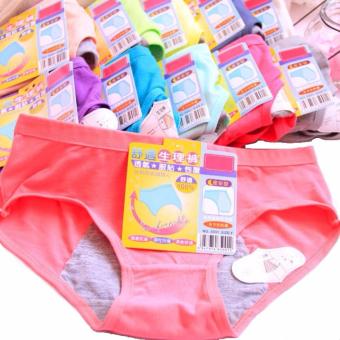 Celana Dalam Wanita Menstruasi, CD Wanita, Thong, Pants anti Tembus 1 set 3pcs ukuran Dewasa (Abu2, Ungu, Hitam)