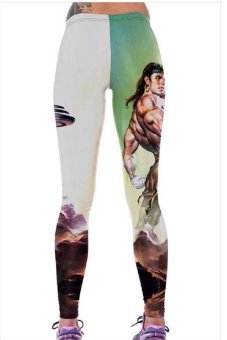 Dili Meng Ou Mei unique fashionable new casual gym sports brave warrior exercise tights - intl