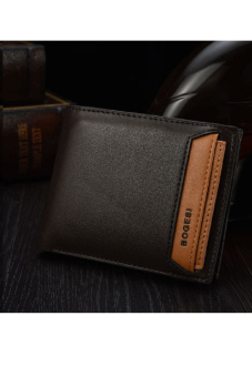 Bogesi New Fashion Genuine PU Leather Wallet Male Bag Brand Men Wallets Handbag Purse Coffee Horizonal