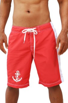 City B**ch Men Boardshort Anchor Style - Merah