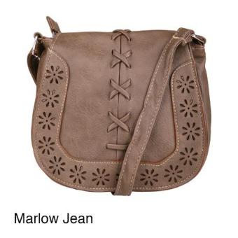 Marlow Jean Tas Selempang Shoulder Bag Retro Classic Fashion Bag- Coklat Tua