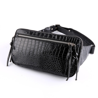 Korean Chest Package Fashion Men Small Bag Leisure Chest Package One Shoulder Bag Croco Chest Package Old School Waist Bag SmallBackpack - intl