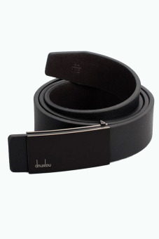 Automatic Buckle Leather Waist Strap Belts - Black