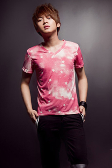 GE Men\"s Star Sky Pattern V-Neck T-shirt Tops 3 Colors 2 Size (Red)