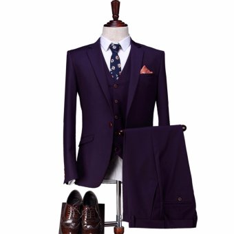 Mc.Marllo - Setelan Jas Formal Prewedding Party (Jas+Vest+Celana) Jas Fashionable / Jas Exclusive / Jas Stylish / Kualitas Tailor - Midnight Blue
