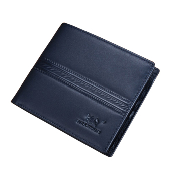 Fine leather wallet New 2016 men wallets famous brand black purse credit card slots men walet billetera hombre wolet billfold - intl