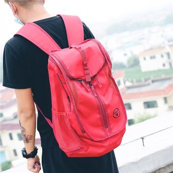 Backpack Male Korean Bag Leisure Unique Sports Bag Backpack Travel Bag Highu001F-capacity Men's Rucksack - Pink - intl(...)