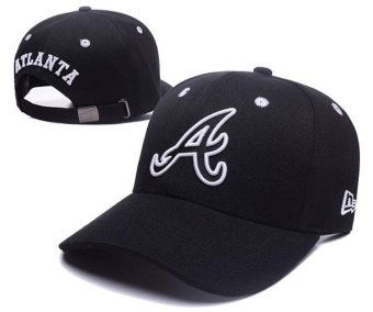 Fashion Atlanta Braves Women's Snapback Caps Men's Baseball Sports Hats MLB Adjustable Cotton Sun Sports Hat Simple Black - intl