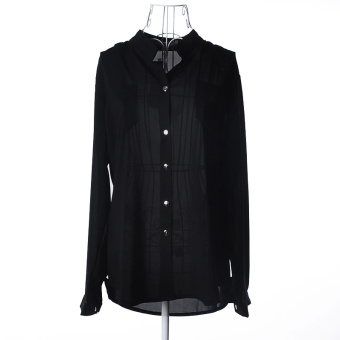 ZUNCLE Chiffon Shirt Casual Jacket(Black)