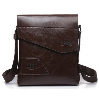 Men Casual Crossbody Bag Business Messenger Bag Shoulder Bag Single Shoulder Leather Bag (Brown) - intl(...)