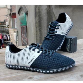 QQ Comfortable ventilation fashion casual shoes Dark blue - intl