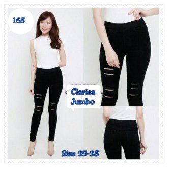 Celana Clarissa Legging Jeans Silet Pant-Hitam