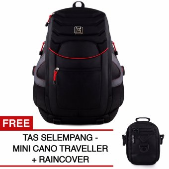 Gear Bag The All New Aligator Backpack - Black + Raincover FREE Tas Selempang Mini Cano Traveller