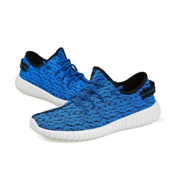 2017 Couple Mesh Sneakers Fashion Sport Men Shoes Breathable Air Mesh High Hop Slip on Casual Men/Women Trainers Breathable Comfortable Shoes(blue) - intl