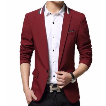 blazer pria semi formal stylish in red