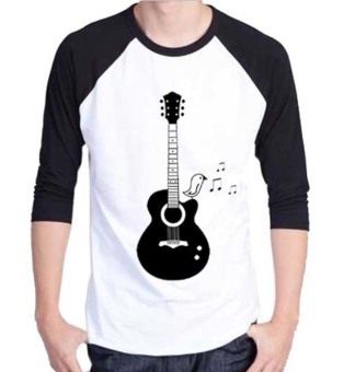 Sz Graphics T Shirt Raglan Pria /Guitar Melody/T Shirt Pria Wanita/Kaos Pria Wanita/T Shirt Fashion