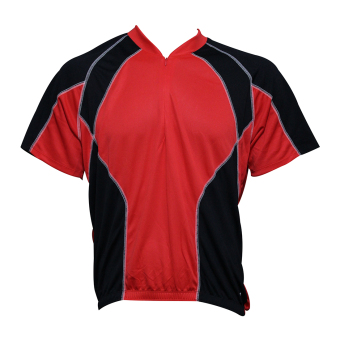 Lasona Baju Atasan Sepeda Pria Size Besar BMS-A3087-MX Merah Hitam