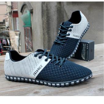 QQ Comfortable ventilation fashion casual shoes Dark blue - intl